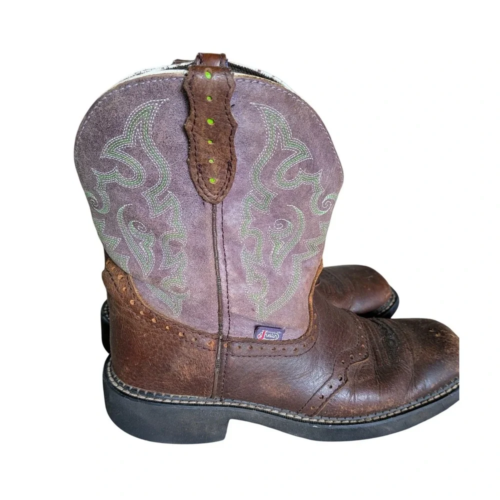 Justin Gypsy Cowboy Boots Women 9 Western Cowgirl Boho Embroidered Festival